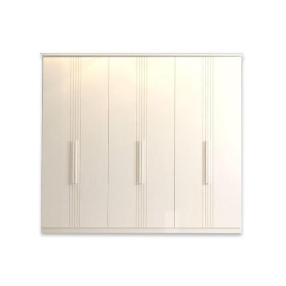 Imagem de Guarda Roupa 6 Portas  e 4 Gavetas Itaunas Branco - Panan