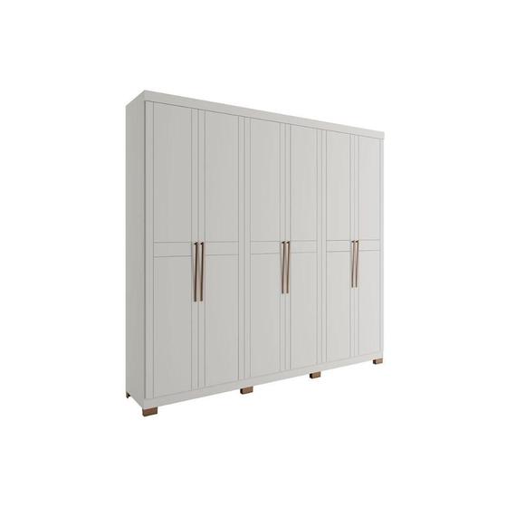 Imagem de Guarda Roupa 6 Portas e 4 Gavetas Malfi 1158 Branco - Carraro