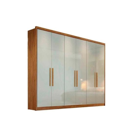 Imagem de Guarda Roupa 6 Portas e 6 Gavetas Rizon/Linea Cumaru/Fendi - Novo Horizonte