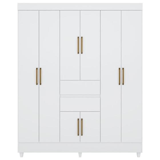 Imagem de Guarda Roupa Casal 08 Portas 82060 Branco Demobile