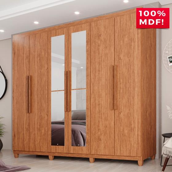 Guarda-Roupa Casal 100% MDF 6 Portas e 4 Gavetas Espanha Com Espelho - Tudo de Móveis é ruim? Guarda-Roupa Casal 100% MDF 6 Portas e 4 Gavetas Espanha Com Espelho - Tudo de Móveis é boa?