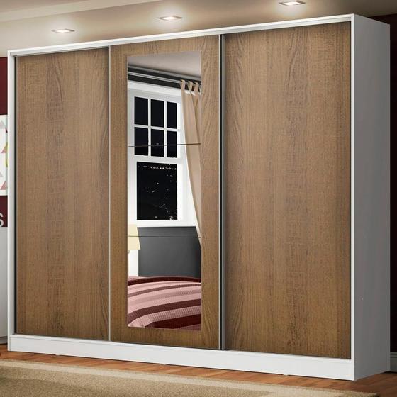 Imagem de Guarda Roupa Casal 100%Mdf Madesa Eros 3 Portas BR/Rustic