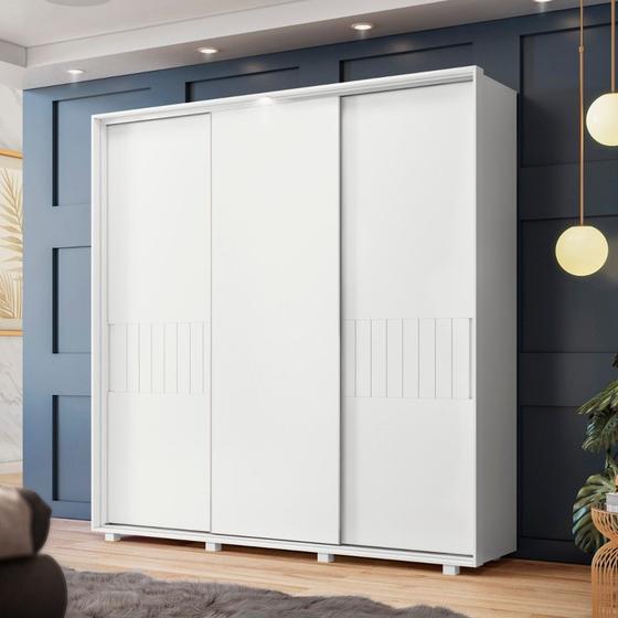 Imagem de Guarda Roupa Casal 3 Portas 3 Gavetas Flex Color  Luminare Albatroz