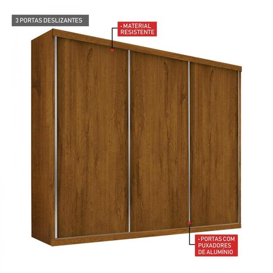 Guarda-Roupa Casal 3 Portas 4 Gavetas de Correr Itália Espresso Móveis Menor preço em Guarda-Roupa Casal 3 Portas 4 Gavetas de Correr Itália Espresso Móveis