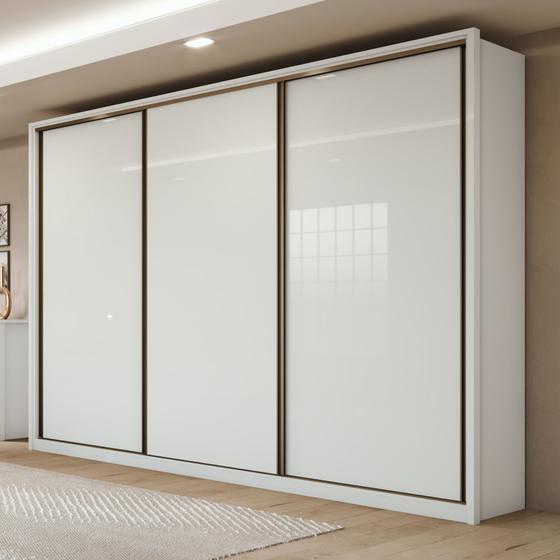 Guarda Roupa Casal 3 Portas de Correr 6 Gavetas 270,5cm Spazio100% MDF Menor preço em Guarda Roupa Casal 3 Portas de Correr 6 Gavetas 270,5cm Spazio100% MDF