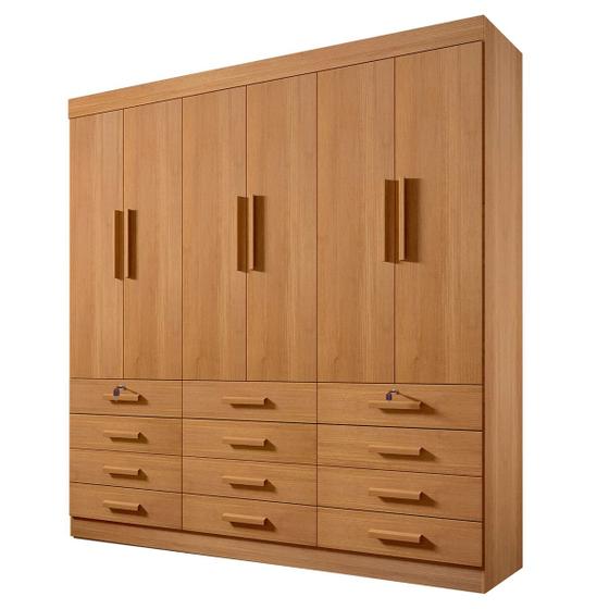 Imagem de Guarda Roupa Casal 6 Portas 12 Gavetas Elegance