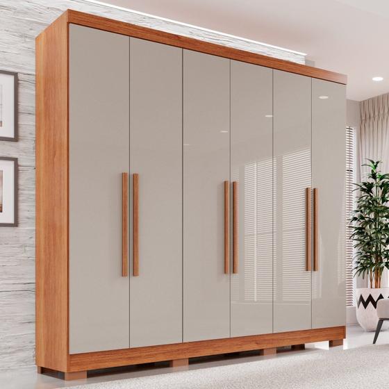 Guarda-roupa Casal 6 Portas 2 Gavetas França - Espresso Móveis Imagem de Guarda-roupa Casal 6 Portas 2 Gavetas França