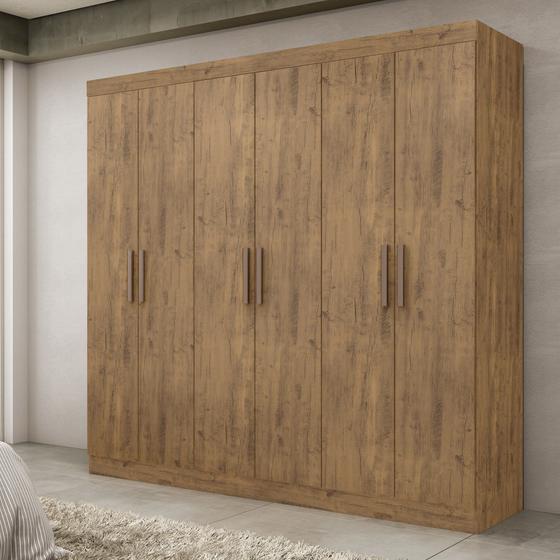 Guarda-Roupa Casal 6 Portas 2 Gavetas Paris Espresso Móveis Menor preço em Guarda-Roupa Casal 6 Portas 2 Gavetas Paris Espresso Móveis