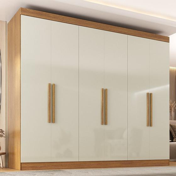 Guarda-roupa Casal 6 Portas 2 Gavetas Paris - Maxel Imagem de Guarda-roupa Casal 6 Portas 2 Gavetas Paris