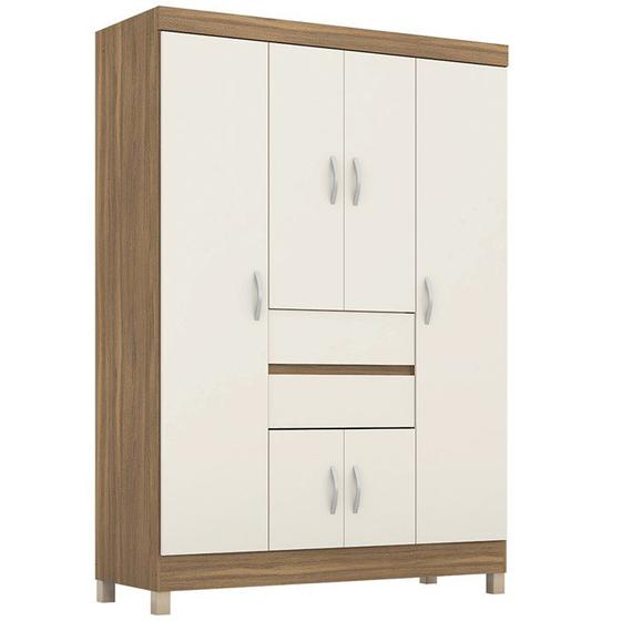 Imagem de Guarda Roupa Casal 6 Portas 62020 Amendola Off White Demobile