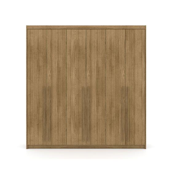 Imagem de Guarda Roupa Casal 6 Portas Dubai 100% MDF Nature Com Pés Vila Rica