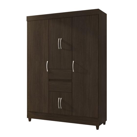 Imagem de Guarda Roupa Casal 6 Portas Ecom ll 62020 Ébano Touch Demóbile