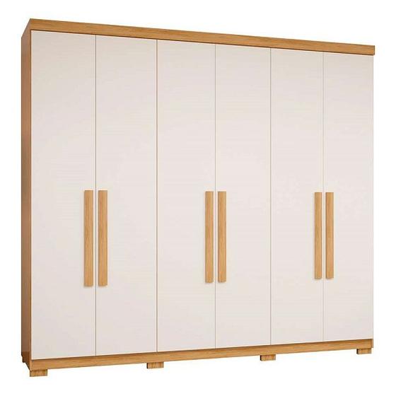 Guarda Roupa Casal 6 Portas Monarca Camaru Pérola Robel Menor preço em Guarda Roupa Casal 6 Portas Monarca Camaru Pérola Robel