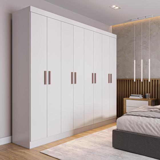 Imagem de Guarda Roupa Casal 8 Portas 4 Gavetas Paris Espresso Móveis