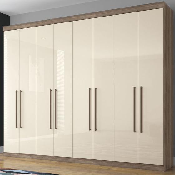 Guarda Roupa Casal 8 Portas Santos Andira Havana Master Vip 8 4 Castanho/Off White Menor preço em Guarda Roupa Casal 8 Portas Santos Andira Havana Master Vip 8 4 Castanho/Off White