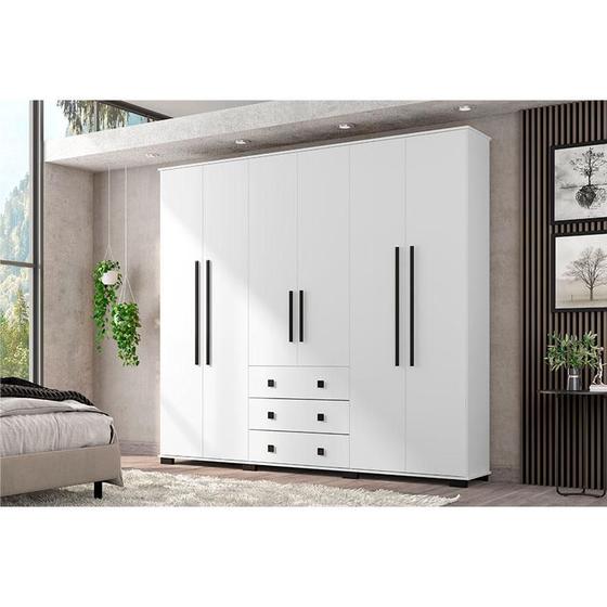 Imagem de Guarda Roupa Casal Ambiente B23063 Branco - Araplac