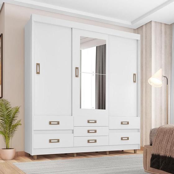 Imagem de Guarda Roupa Casal Ambiente E37020 Branco  Araplac