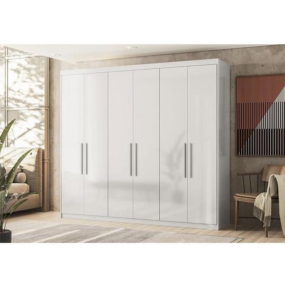 Imagem de Guarda Roupa Casal Ambiente Venice 62080 Branco Brilho - Demóbile