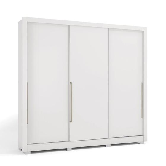 Imagem de Guarda Roupa Casal Armário Roupeiro 260 cm 3 Portas 6 Gavetas 7 Prateleiras Quarto Branco