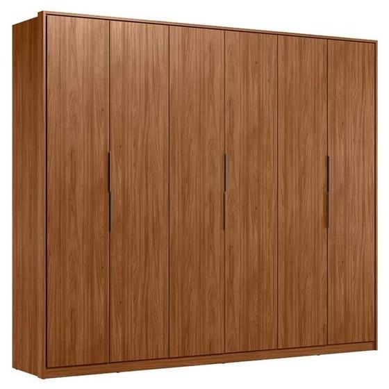Imagem de Guarda Roupa Casal Atrice 6 Portas Nogueira Touch Demóbile - Demartêz