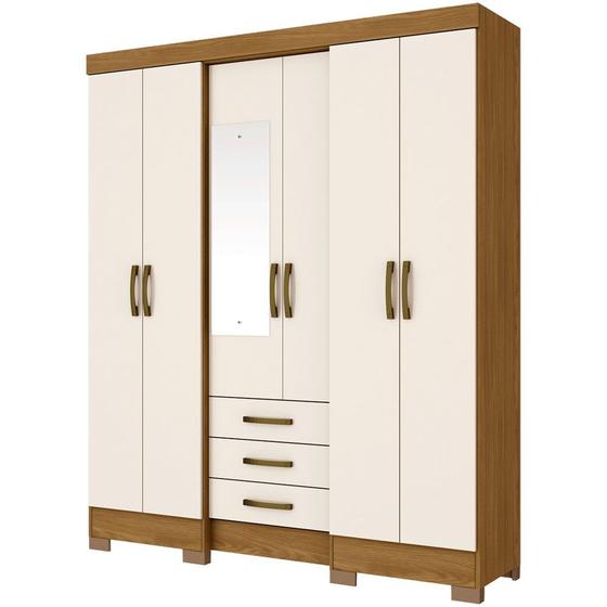 Imagem de Guarda-Roupa Casal Briz 6 Portas e 3 Gavetas - Henn