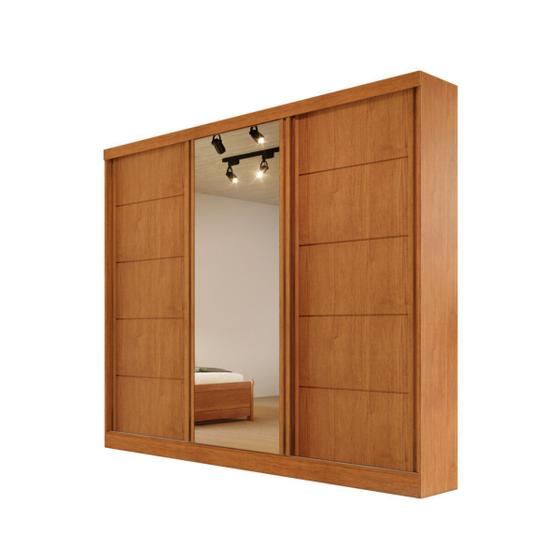 Imagem de Guarda Roupa Casal Capri 100% MDF Porta Central Espelhada 4 Gavetas  - Bianchi Móveis