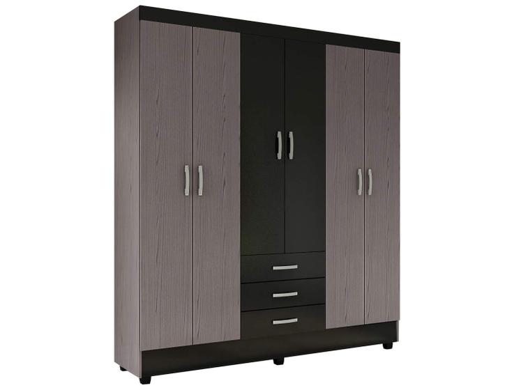 Imagem de Guarda-Roupa Casal Clean 6 Portas 3 Gavetas 