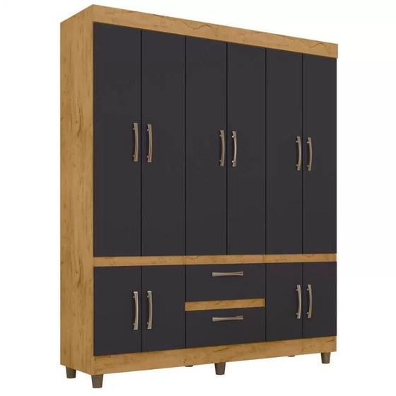 Imagem de Guarda Roupa Casal Com 10 Portas 2 Gavetas E 3 Cabideiros