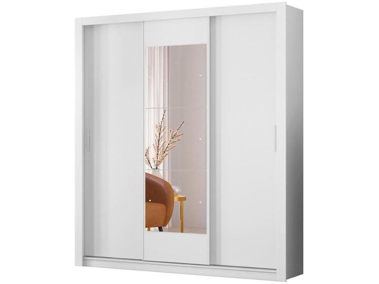 Guarda-roupa Casal com Espelho 3 Portas Menor preço em Guarda-roupa Casal com Espelho 3 Portas