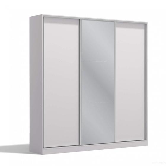 Imagem de Guarda Roupa Casal com Espelhos 3 Portas de Correr Kappesberg Branco