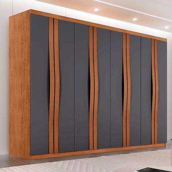 Imagem de Guarda Roupa Casal Dunas com 8 Portas e 4 Gavetas MDF Moderna