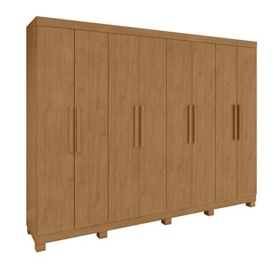 Guarda-roupa Casal Easy Slim 8 Portas Com Pés Amendoa Clean Menor preço em Guarda-roupa Casal Easy Slim 8 Portas Com Pés Amendoa Clean