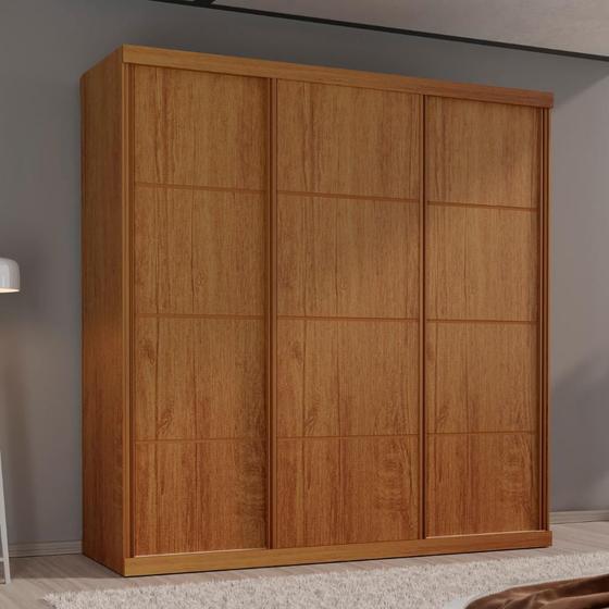 Guarda-Roupa Casal ECO 01 100% MDF 3 Portas 4 Gav Bom Pastor Menor preço em Guarda-Roupa Casal ECO 01 100% MDF 3 Portas 4 Gav Bom Pastor