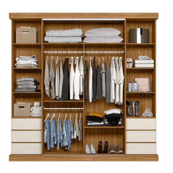 Imagem de Guarda Roupa Casal Espelho 4 Portas 6 Gavetas Ravena Moval