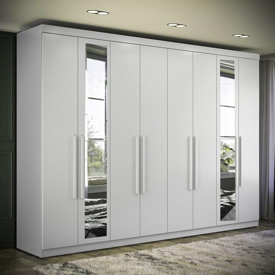 Guarda Roupa Casal Grande Master New 8 Portas 4 Gavetas c/ Espelho Santos Andira Imagem de Guarda Roupa Casal Grande Master New 8 Portas 4 Gavetas c/ Espelho Santos Andira