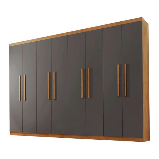 Guarda Roupa Casal Hera MDF 8 Portas e 4 Gavetas Rufato Imagem de Guarda Roupa Casal Hera MDF 8 Portas e 4 Gavetas Rufato