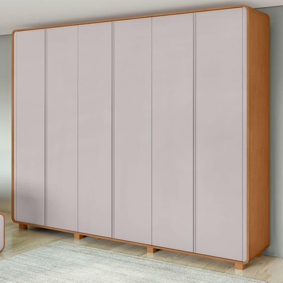 Imagem de Guarda-roupa Casal Loop 6 Portas com Pés100% MDF