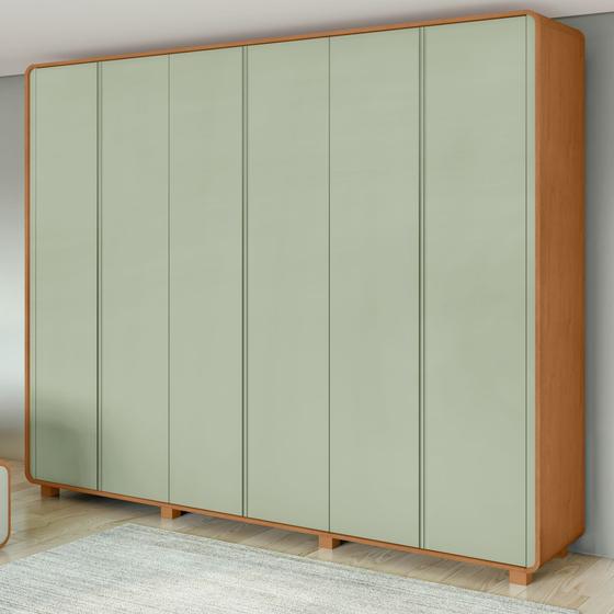 Imagem de Guarda-roupa Casal Loop 6 Portas com Pés100% MDF