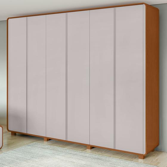 Imagem de Guarda-roupa Casal Loop 6 Portas com Pés100% MDF
