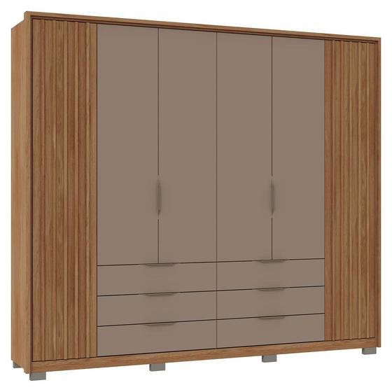Guarda Roupa Casal Maximus 6 Portas 6 Gavetas Marrom Caemmun Menor preço em Guarda Roupa Casal Maximus 6 Portas 6 Gavetas Marrom Caemmun