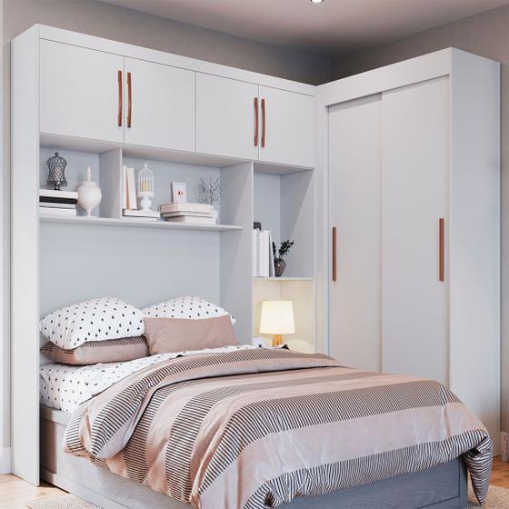 Guarda-roupa Casal Modulado Berlim 6 Portas 4 Gavetas Branco - Doripel Menor preço em Guarda-roupa Casal Modulado Berlim 6 Portas 4 Gavetas Branco - Doripel
