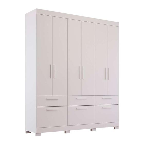 Imagem de Guarda-Roupa Casal Porto 7 PT 5 GV Branco