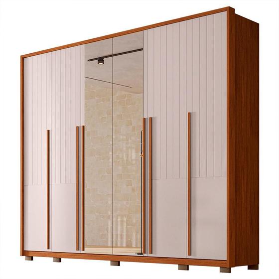 Imagem de Guarda Roupa Casal Quintus Lux 6 Portas 2 Espelho Caemmun