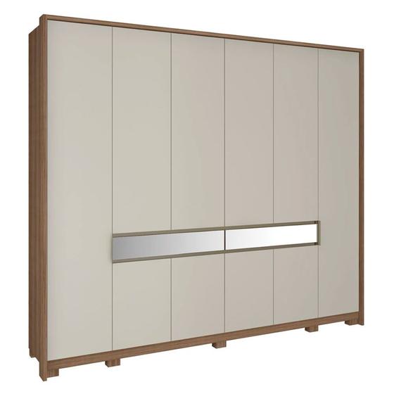 Guarda Roupa Casal Regência com 10 Portas e 8 Gavetas Móveis Rimo Freijo/Off White Menor preço em Guarda Roupa Casal Regência com 10 Portas e 8 Gavetas Móveis Rimo Freijo/Off White