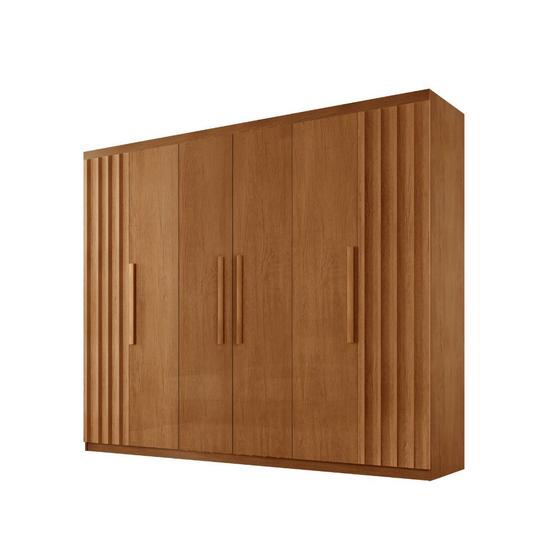 Guarda Roupa Casal Roma MDF 6 Portas e 2 Gavetas Moderna Menor preço em Guarda Roupa Casal Roma MDF 6 Portas e 2 Gavetas Moderna