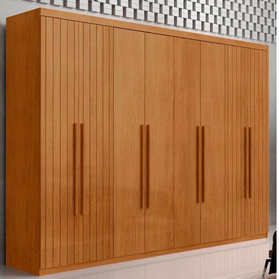 Guarda Roupa Casal Toronto MDF 8 Portas e 4 Gavetas Moderna Mobília Menor preço em Guarda Roupa Casal Toronto MDF 8 Portas e 4 Gavetas Moderna Mobília