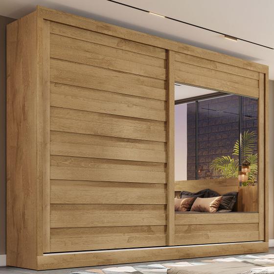 Guarda-roupa Casal Versalhes 2 Portas 6 Gavetas 100% Mdf Com Espelho Amendoa - Mademarques Menor preço em Guarda-roupa Casal Versalhes 2 Portas 6 Gavetas 100% Mdf Com Espelho Amendoa - Mademarques