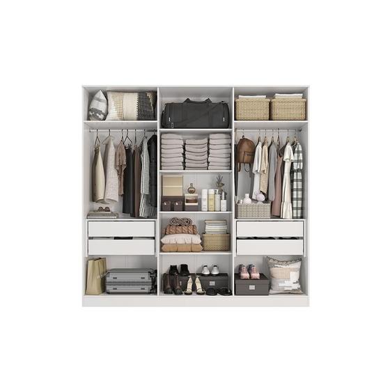 Guarda-Roupa Closet 4 Gavetas Kapperberg Adapt Branco 237cm ...