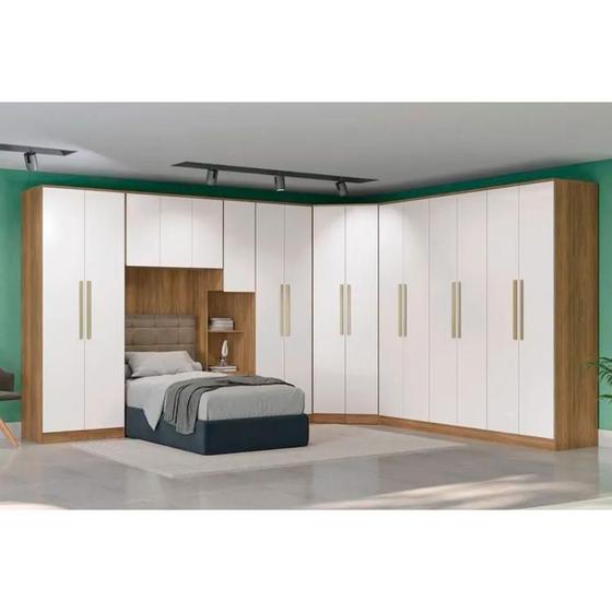 Guarda Roupa Closet de Quarto Adapt 8 Peças (4 Armários + 1 Ponte Aérea ...