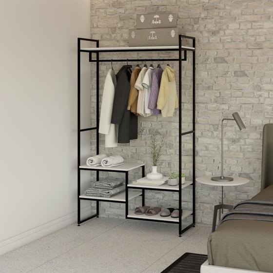 Imagem de Guarda Roupa Closet Estilo Industrial, Aço/mdf!